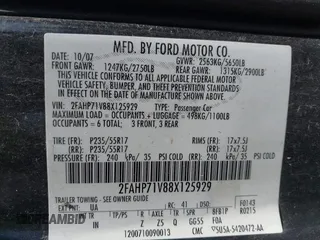 2008 Ford Police Interceptor z VIN 2FAHP71V88X125929, wystawiony jako IAAI lot #42625963 z przebiegiem 97 155 mil mil oraz . Historia ofert i sprzedaży dostępna na DreamBid. Obrazek 9.