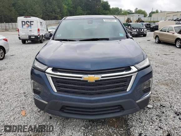 2022 Chevrolet Traverse LS with VIN 1GNERFKW7NJ137154, listed as a Copart auction lot 53949025 with 60,404 mi miles and Salvage title. Bid and sale history available at DreamBid. Image 5.
