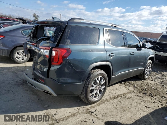 2020 GMC Acadia SLT with VIN 1GKKNULS7LZ152649, listed as a Copart auction lot 88875945 with 44,099 mi miles and Salvage Title. Bid and sale history available at DreamBid. Image 3.