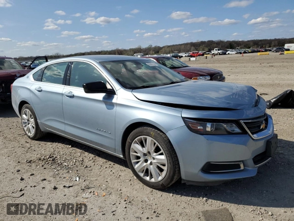 2015 Chevrolet Impala LS with VIN 1G11Z5SL2FU123405, listed as a Copart auction lot 50197535 with 127,383 mi miles and Salvage Title. Bid and sale history available at DreamBid. Image 4.