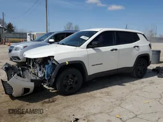 2018 Jeep Compass Sport with VIN 3C4NJCAB7JT271629, listed as a Copart auction lot 51229685 with 82,433 mi miles and Salvage title. Bid and sale history available at DreamBid. Image 1.