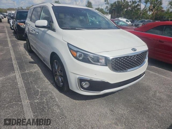 2016 Kia Sedona SX-L with VIN KNDME5C14G6185620, listed as a Copart auction lot 48830215 with 165,474 mi miles and Clean Title. Bid and sale history available at carsss.com. Image 1.