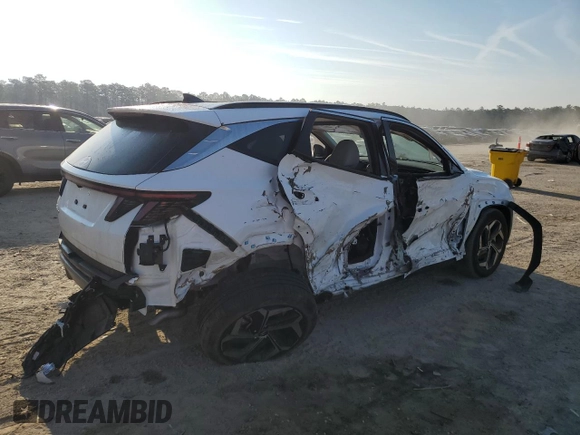 2024 Hyundai Tucson Limited with VIN 5NMJE3DE1RH389810, listed as a Copart auction lot 43654645 with 6,847 mi miles and Salvage Title. Bid and sale history available at carsss.com. Image 3.