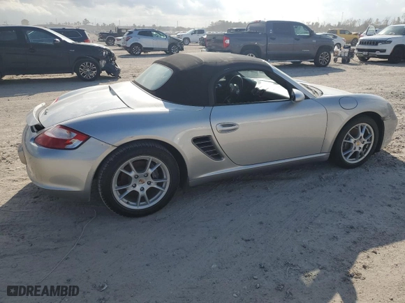 2006 Porsche Boxster with VIN WP0CA29806S710172, listed as a Copart auction lot 86593154 with 0 mi miles and Salvage Title. Bid and sale history available at carsss.com. Image 3.