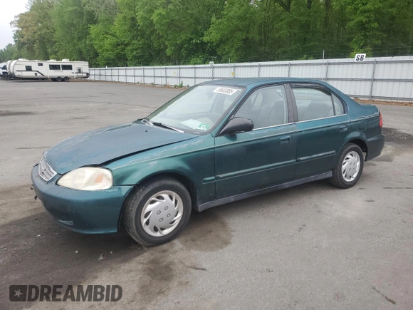 1999 Honda Civic VP z VIN 2HGEJ6619XH585514, wystawiony jako Copart lot #55683885 z przebiegiem 76 596 mil mil oraz Szkoda całkowita • Salvage title. Historia ofert i sprzedaży dostępna na DreamBid. Obrazek 1.