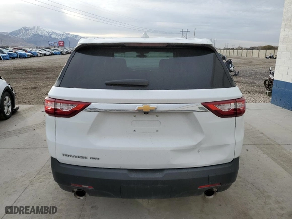 2021 Chevrolet Traverse LS with VIN 1GNEVFKW7MJ169211, listed as a Copart auction lot 43539175 with 104,534 mi miles and Salvage Title. Bid and sale history available at carsss.com. Image 6.