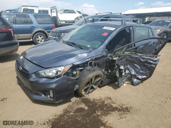 2017 Subaru Impreza Sport with VIN 4S3GTAL64H1713775, listed as a Copart auction lot 70824674 with 89,742 mi miles and Salvage Title. Bid and sale history available at carsss.com. Image 1.