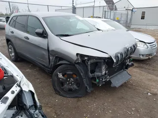 2016 Jeep Cherokee Sport with VIN 1C4PJMAB7GW276671, listed as a IAAI auction lot 42016498 with 201,410 mi miles. Bid and sale history available at carsss.com. Image 1.
