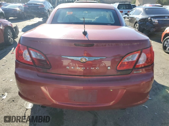 2008 Chrysler Sebring Limited with VIN 1C3LC65M18N230037, listed as a Copart auction lot 86334894 with 66,301 mi miles and Clean Title. Bid and sale history available at carsss.com. Image 6.