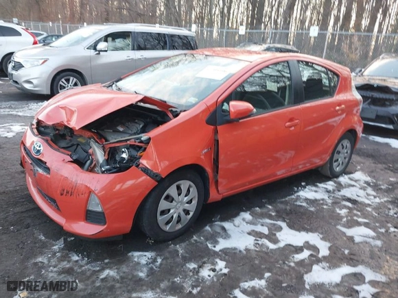 2012 Toyota Prius c One with VIN JTDKDTB30C1017112, listed as a IAAI auction lot 41305496 with 175,130 mi miles. Bid and sale history available at carsss.com. Image 2.
