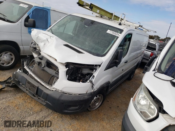 2022 Ford Transit Cargo with VIN 1FTBR1Y80NKA35809, listed as a Copart auction lot 71763524 with Not Provided miles and Salvage Title. Bid and sale history available at DreamBid. Image 1.