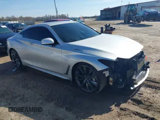 2018 Infiniti Q60 Luxe with VIN JN1EV7EK2JM340015, listed as a IAAI auction lot 41240379 with 115,040 mi miles and . Bid and sale history available at carsss.com. Image 1.