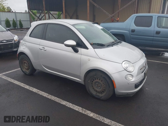 2014 FIAT 500 Pop with VIN 3C3CFFAR7ET264083, listed as a IAAI auction lot 42142971 with 130,549 mi miles. Bid and sale history available at carsss.com. Image 1.