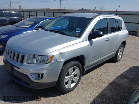 2012 Jeep Compass Sport with VIN 1C4NJCBAXCD503526, listed as a IAAI auction lot 41789658 with 176,698 mi miles. Bid and sale history available at carsss.com. Image 2.