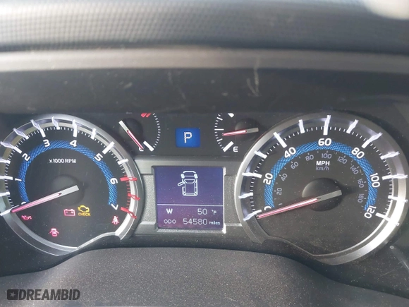2019 Toyota 4Runner SR5 with VIN JTEZU5JR9K5193207, listed as a IAAI auction lot 40982389 with 54,580 mi miles. Bid and sale history available at carsss.com. Image 7.
