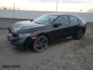 2019 Honda Civic Sedan Sport with VIN 19XFC2F83KE206210, listed as a Copart auction lot 83586094 with NaN miles and Salvage Title. Bid and sale history available at carsss.com. Image 1.