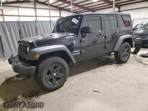 2018 Jeep Wrangler JK Unlimited Sport S with VIN 1C4HJWDG6JL821579, listed as a Copart auction lot 87313354 with 29,691 mi miles and Salvage Title. Bid and sale history available at carsss.com. Image 1.