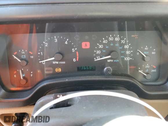 1997 Jeep Wrangler Sahara with VIN 1J4FY49S2VP542031, listed as a Copart auction lot 42509765 with 136,689 mi miles and Salvage Title. Bid and sale history available at carsss.com. Image 9.