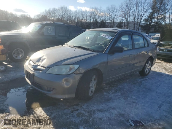 2004 Honda Civic EX with VIN 2HGES26854H613579, listed as a Copart auction lot 43901315 with 133,188 mi miles and Clean Title. Bid and sale history available at DreamBid. Image 1.