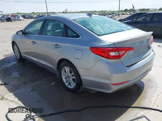 2015 Hyundai Sonata 2.4L SE with VIN 5NPE24AF4FH025196, listed as a IAAI auction lot 42158988 with 124,496 mi miles. Bid and sale history available at carsss.com. Image 3.