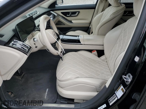 2023 Mercedes-Benz S-Class S 580 with VIN W1K6G7GB4PA222167, listed as a Copart auction lot 44016715 with 23,404 mi miles and Salvage Title. Bid and sale history available at carsss.com. Image 7.