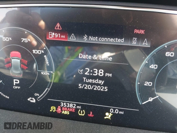 2020 Audi e-tron Sportback Premium Plus z VIN WA12ABGEXLB035392, wystawiony jako IAAI lot #42304663 z przebiegiem 35 382 mil mil oraz . Historia ofert i sprzedaży dostępna na DreamBid. Obrazek 15.