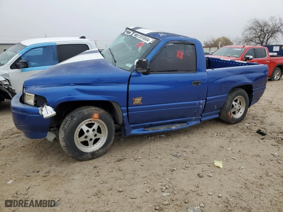 1996 Dodge Ram 1500 with VIN 1B7HC16ZXTS716337, listed as a Copart auction lot 85169494 with 109,876 mi miles and Salvage Title. Bid and sale history available at carsss.com. Image 1.