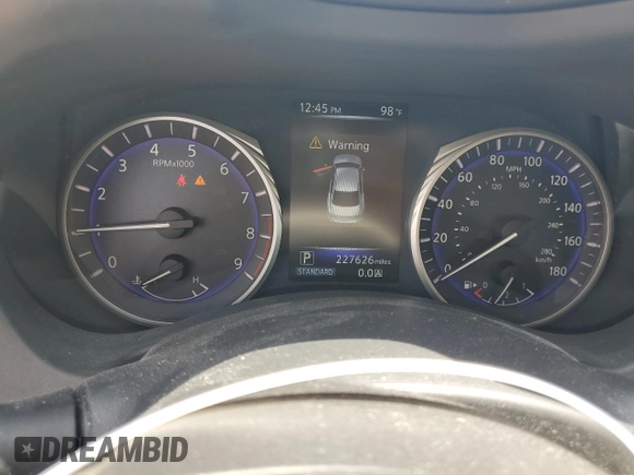 2014 Infiniti Q50 Premium with VIN JN1BV7AR7EM697072, listed as a Copart auction lot 60526535 with 227,626 mi miles and Salvage title. Bid and sale history available at DreamBid. Image 9.