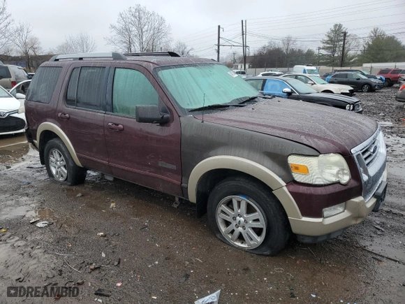 2007 Ford Explorer Eddie Bauer with VIN 1FMEU74E57UA34328, listed as a Copart auction lot 84671344 with 196,146 mi miles and Salvage Title. Bid and sale history available at carsss.com. Image 4.