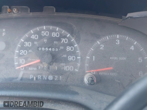 1997 Ford F-150 XL with VIN 1FTDX18W1VNB21383, listed as a IAAI auction lot 41378608 with 155,453 mi miles. Bid and sale history available at carsss.com. Image 7.