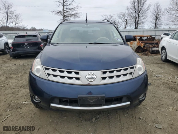 2007 Nissan Murano SL with VIN JN8AZ08W87W650242, listed as a Copart auction lot 46072315 with 93,758 mi miles and Salvage Title. Bid and sale history available at carsss.com. Image 5.