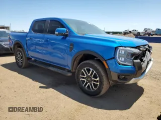 2025 Ford Ranger Lariat with VIN 1FTER4KH9SLE17446, listed as a Copart auction lot 61853775 with 1,810 mi miles and Salvage title. Bid and sale history available at DreamBid. Image 4.