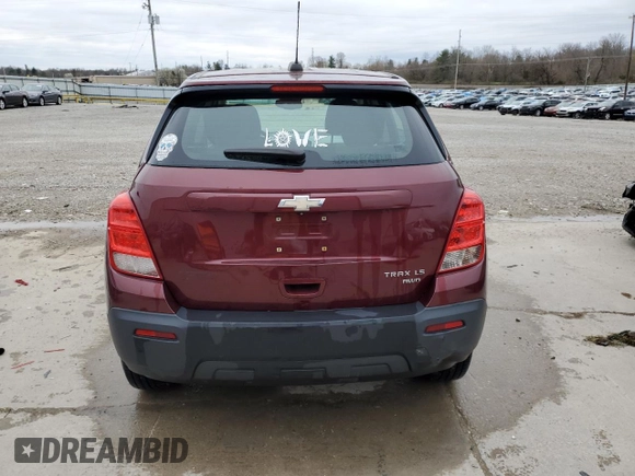 2016 Chevrolet Trax LS with VIN 3GNCJNSB7GL119478, listed as a Copart auction lot 49385715 with 169,787 mi miles and Non Repairable. Bid and sale history available at carsss.com. Image 6.