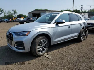 2021 Audi Q5 Premium z VIN WA1AAAFY9M2073988, wystawiony jako Copart lot #61067375 z przebiegiem 50 161 mil mil oraz Szkoda całkowita • Salvage title. Historia ofert i sprzedaży dostępna na DreamBid. Obrazek 1.