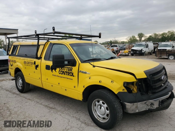 2014 Ford F-150 XL with VIN 1FTMF1CM9EKD28260, listed as a Copart auction lot 53621295 with 130,376 mi miles and Salvage Title. Bid and sale history available at carsss.com. Image 4.