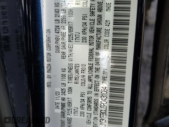 2024 Mazda CX-5 2.5 S Preferred Package with VIN JM3KFBCL8R0431084, listed as a Copart auction lot 49158325 with 10,778 mi miles and Salvage Title. Bid and sale history available at carsss.com. Image 14.