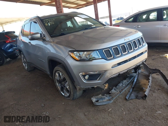 2019 Jeep Compass Limited with VIN 3C4NJDCB8KT791262, listed as a IAAI auction lot 42058202 with 127,992 mi miles and . Bid and sale history available at DreamBid. Image 1.