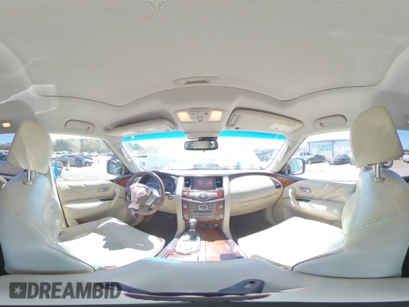 2017 Infiniti QX80 with VIN JN8AZ2NF1H9645805, listed as a Copart auction lot 49729635 with 98,451 mi miles and Salvage Title. Bid and sale history available at carsss.com. Image 13.