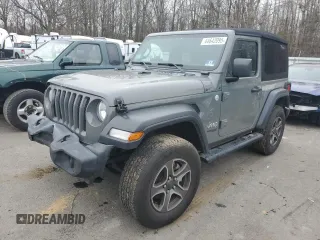 2019 Jeep Wrangler Sport S z VIN 1C4GJXAG3KW571630, wystawiony jako Copart lot #44642095 z przebiegiem 52 347 mil mil oraz Szkoda całkowita • Salvage title. Historia ofert i sprzedaży dostępna na DreamBid. Obrazek 1.