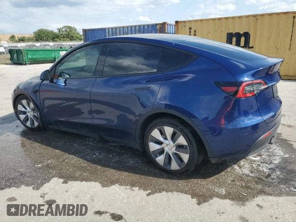 2022 Tesla Model Y Long Range with VIN 7SAYGAEE2NF390507, listed as a Copart auction lot 50986965 with 48,027 mi miles and Non Repairable. Bid and sale history available at DreamBid. Image 2.