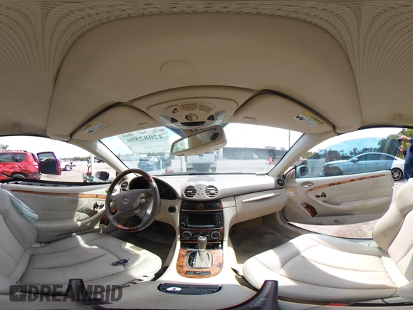 2005 Mercedes-Benz CLK 5.0L with VIN WDBTK75J55F123328, listed as a IAAI auction lot 42082590 with 58,969 mi miles. Bid and sale history available at carsss.com. Image 18.