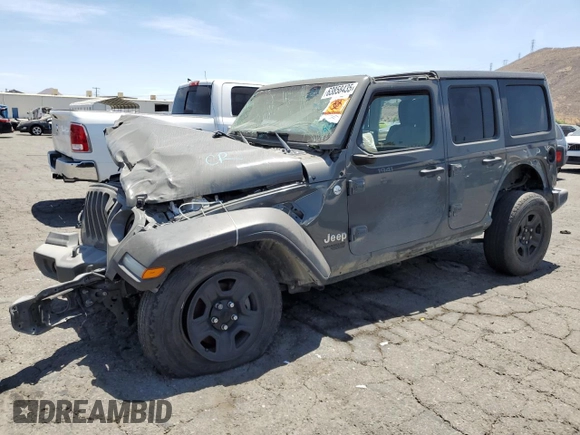 2018 Jeep Wrangler Unlimited Sport with VIN 1C4HJXDG6JW297676, listed as a Copart auction lot 63858435 with 93,380 mi miles and Clean title. Bid and sale history available at DreamBid. Image 1.