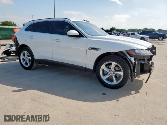 2019 Jaguar F-Pace 25t Premium with VIN SADCJ2FX3KA397408, listed as a Copart auction lot 59347685 with 19,340 mi miles and Salvage title. Bid and sale history available at DreamBid. Image 4.