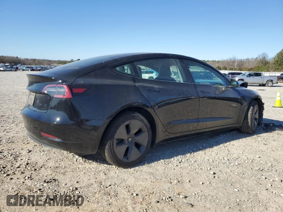 2022 Tesla Model 3 with VIN 5YJ3E1EA2NF317860, listed as a Copart auction lot 47372235 with 44,057 mi miles and Salvage Title. Bid and sale history available at DreamBid. Image 3.