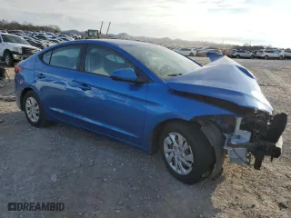 2017 Hyundai Elantra SE with VIN 5NPD74LF0HH196248, listed as a Copart auction lot 45359565 with 0 mi miles and Salvage Title. Bid and sale history available at carsss.com. Image 4.
