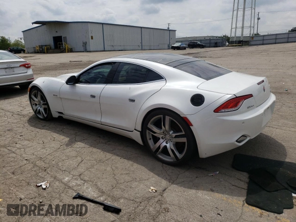 2012 Fisker Karma EcoSport z VIN YH4K14AA4CA001399, wystawiony jako Copart lot #58795325 z przebiegiem Nie podano mil oraz Czysty tytuł • Clean title. Historia ofert i sprzedaży dostępna na DreamBid. Obrazek 2.