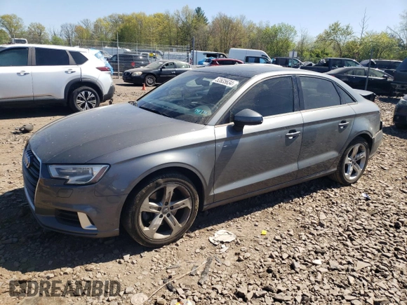 2017 Audi A3 Sedan Premium with VIN WAUAUHFF6H1034692, listed as a Copart auction lot 52635634 with 167,862 mi miles and Salvage Title. Bid and sale history available at carsss.com. Image 1.