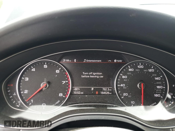 2014 Audi A6 Prestige with VIN WAUHGAFC2EN002958, listed as a Copart auction lot 61773995 with 164,520 mi miles and Clean title. Bid and sale history available at DreamBid. Image 9.