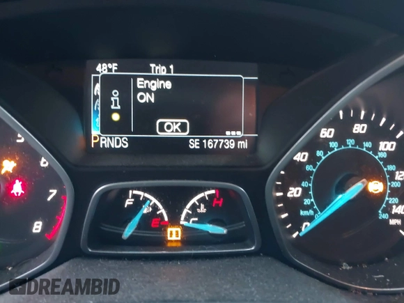 2014 Ford Focus Titanium with VIN 1FADP3J24EL439065, listed as a IAAI auction lot 40868973 with 167,739 mi miles. Bid and sale history available at carsss.com. Image 15.