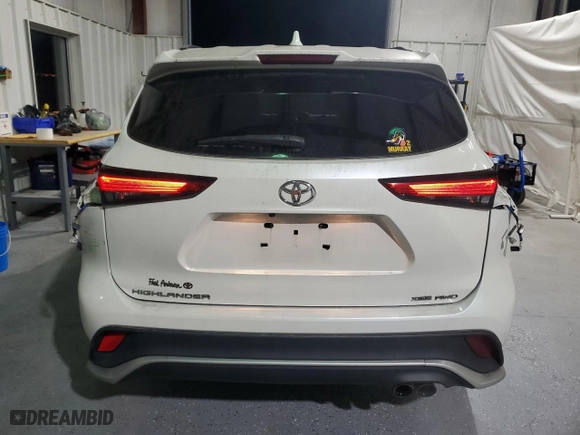 2021 Toyota Highlander XSE with VIN 5TDLZRBH0MS061538, listed as a Copart auction lot 85448864 with 76,237 mi miles and Salvage Title. Bid and sale history available at carsss.com. Image 6.